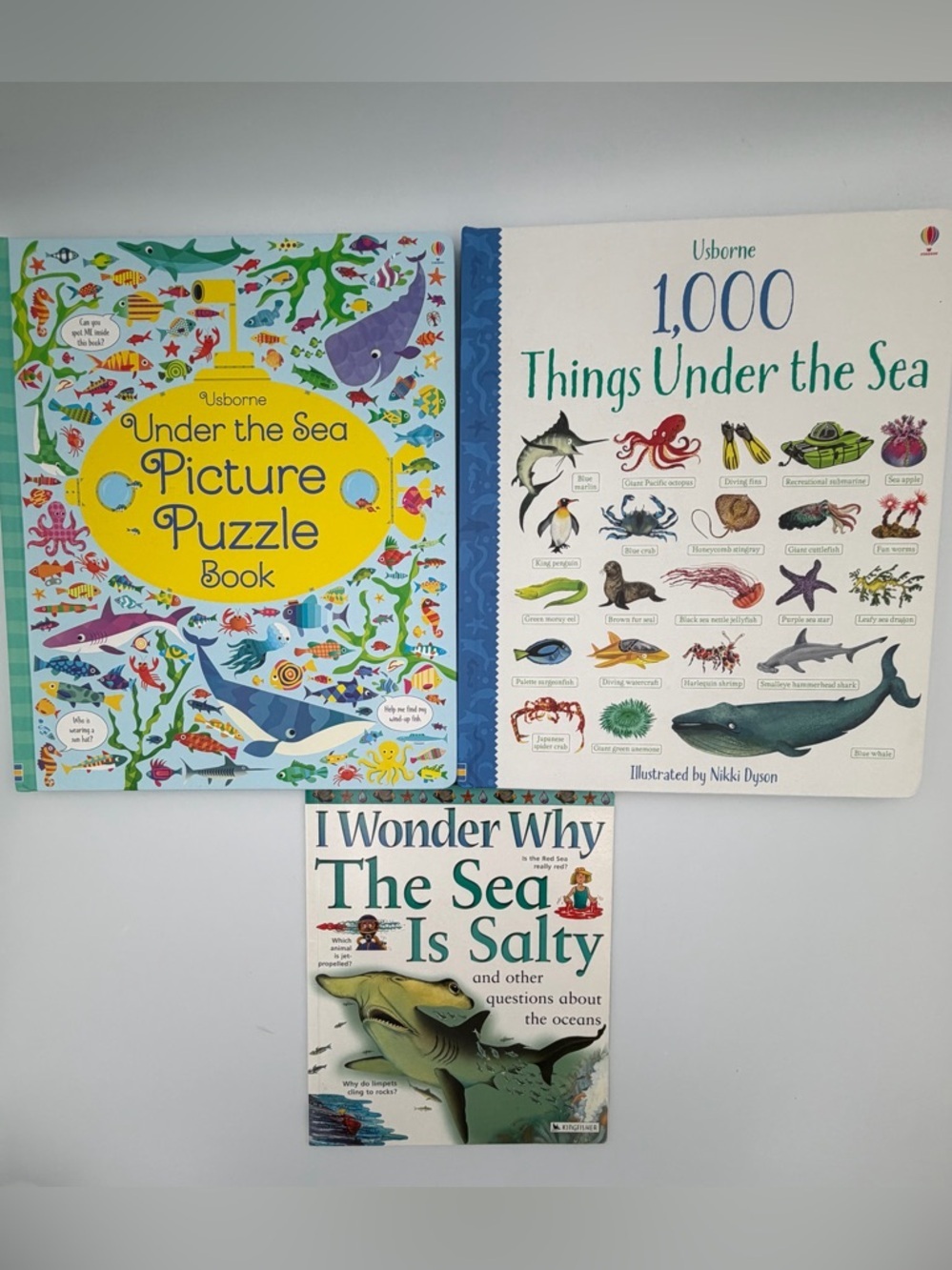 Usborne Under the Sea Picture Puzzle Book - Blue, Yellow, Green